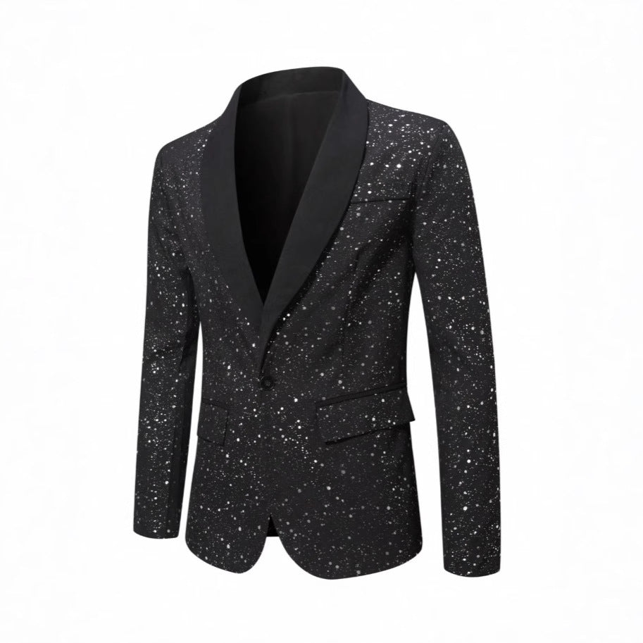 Men's Casual Shiny Banquet Wedding Party Blazer