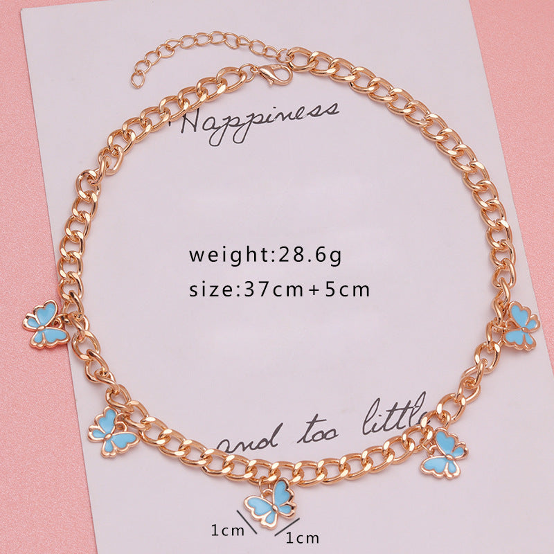 Women's Alloy Butterfly Necklace