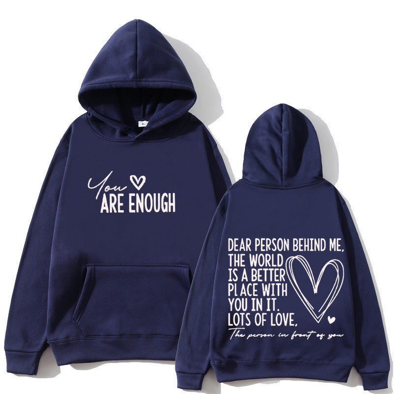 Spring And Autumn Casual Fashion Love Letter Loose Men's And Women's Hoodie