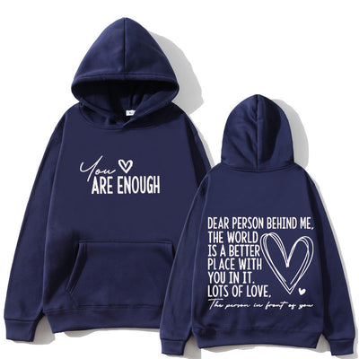 Spring And Autumn Casual Fashion Love Letter Loose Men's And Women's Hoodie