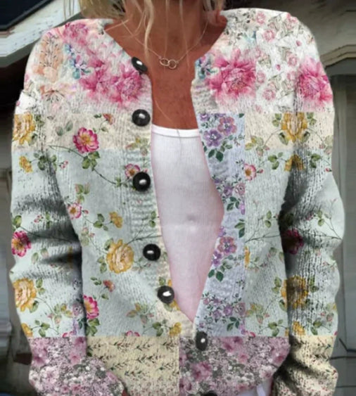 3D Digital Printing Cardigan Knitted Coat