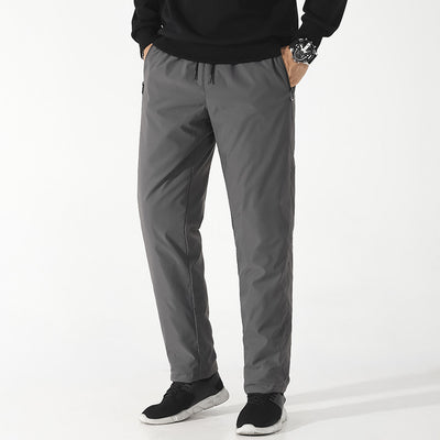 Men's Winter New Elastic Waist Down Wadded Trousers