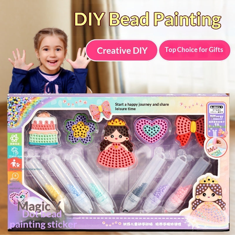 New Kids' DIY Handmade Beaded Mosaic Art Creative Diamond Mosaic Animal Cartoon Educational Toy