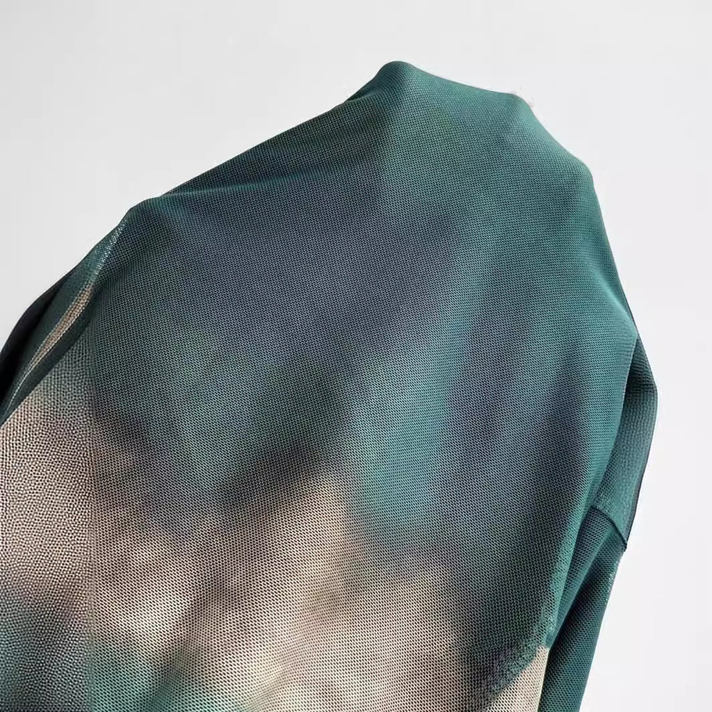 Tie-dyed Long Sleeve Slim Fit Hot Girl Long Dress Women