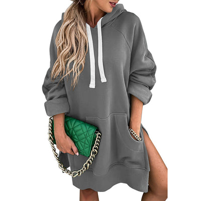 Solid Color Mid-length Loose-fitting Women's Sweater