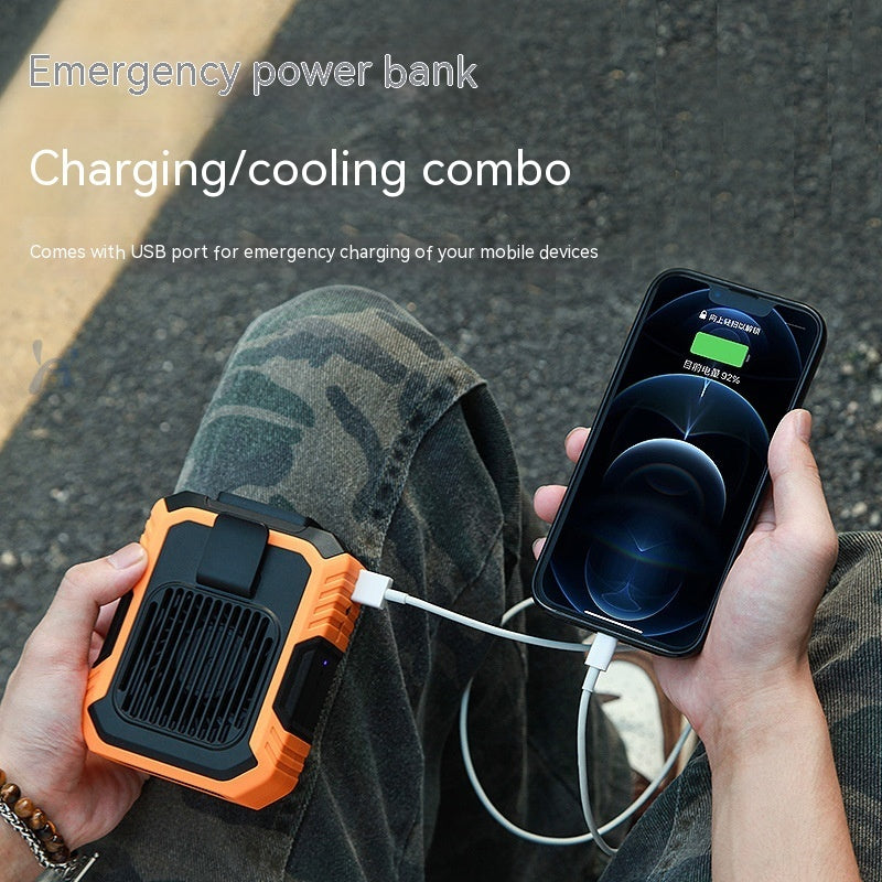 Wrist Hanging Fan With Light USB Power Bank Summer Outdoor Gadget