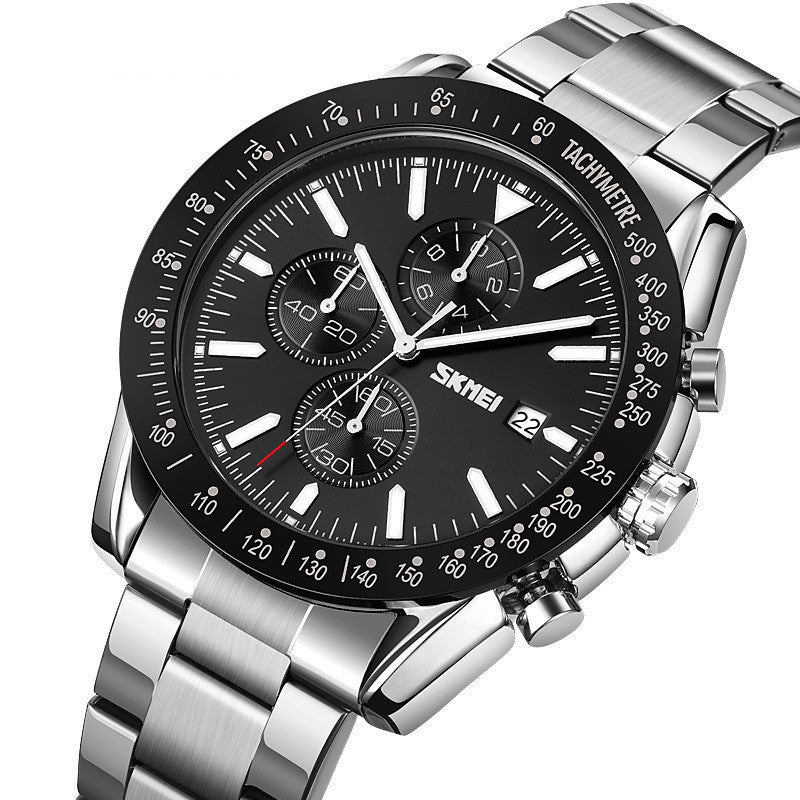 Fashion Men's Watch Outdoor Sports Student Timing Trend Steel Belt Business Men