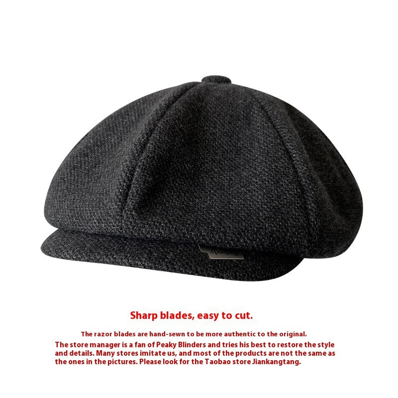 Razor Party Octagonal Blade British Retro Yuppie Shelby Peaked Cap