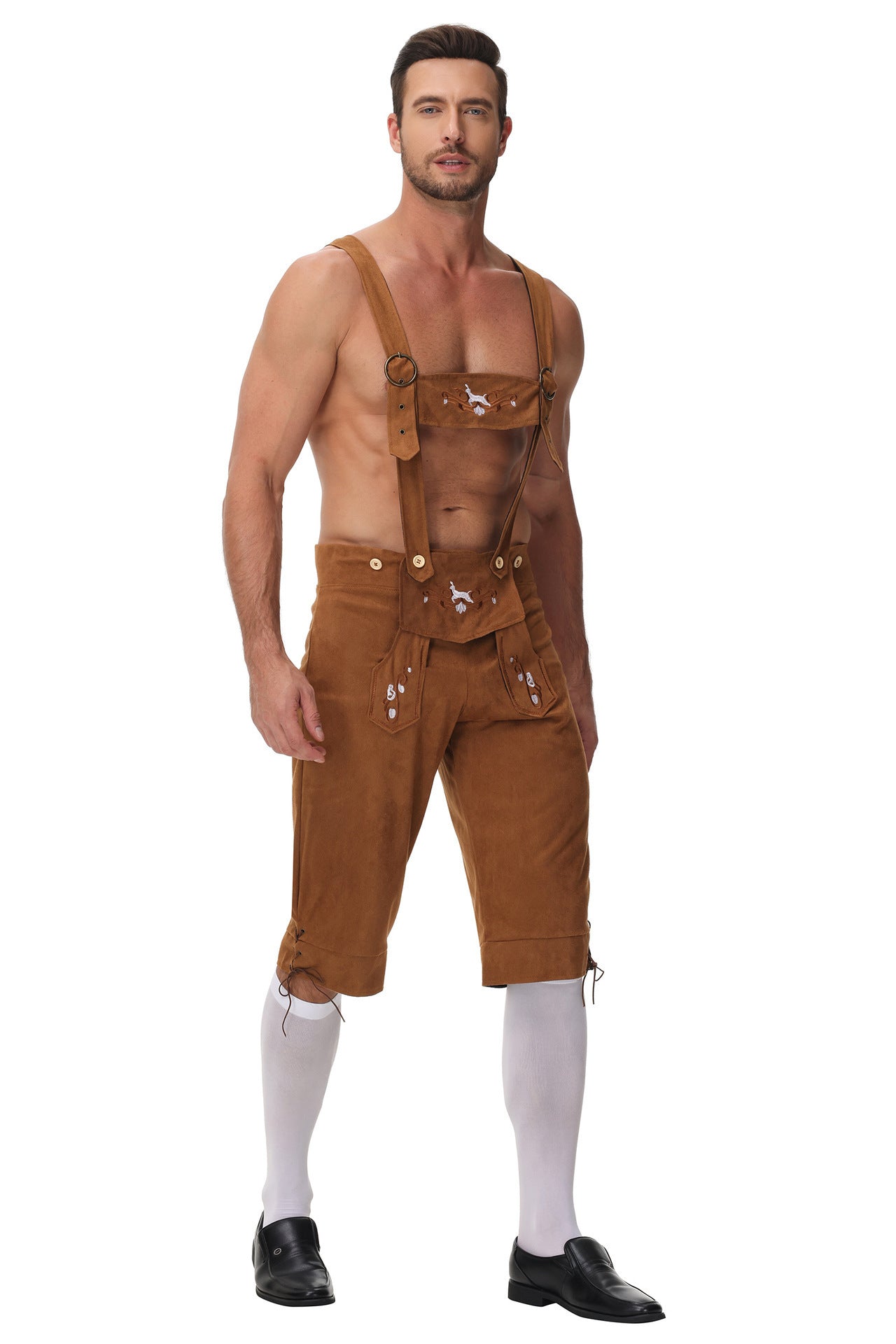 New Traditional Men's Beer Festival Plaid Shirt Overalls