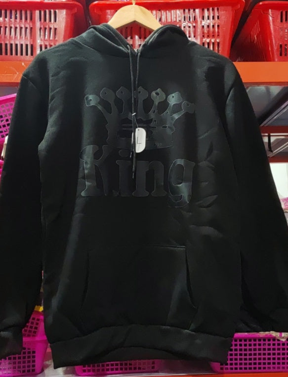 KING QUEEN letter sweatshirt