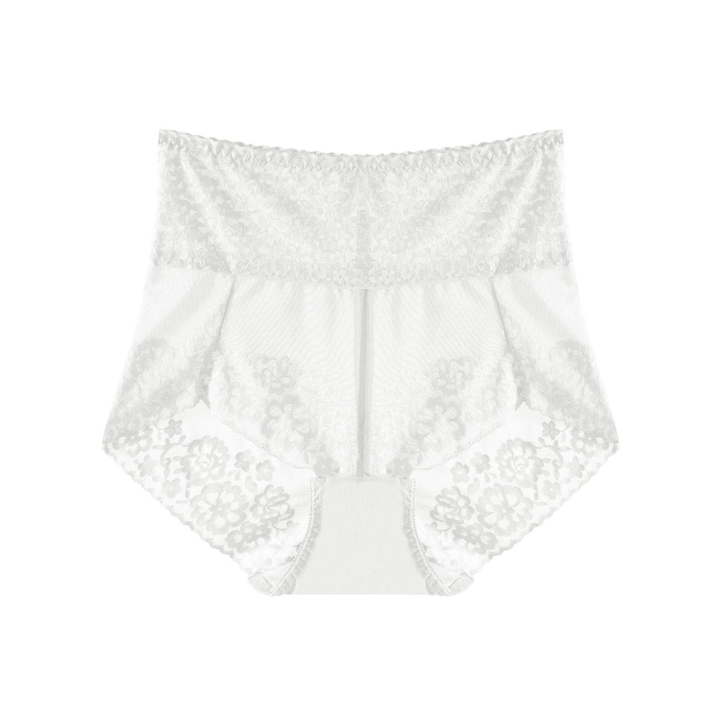 Women's Plus Size High Waist Belly Contracting Lace Underwear