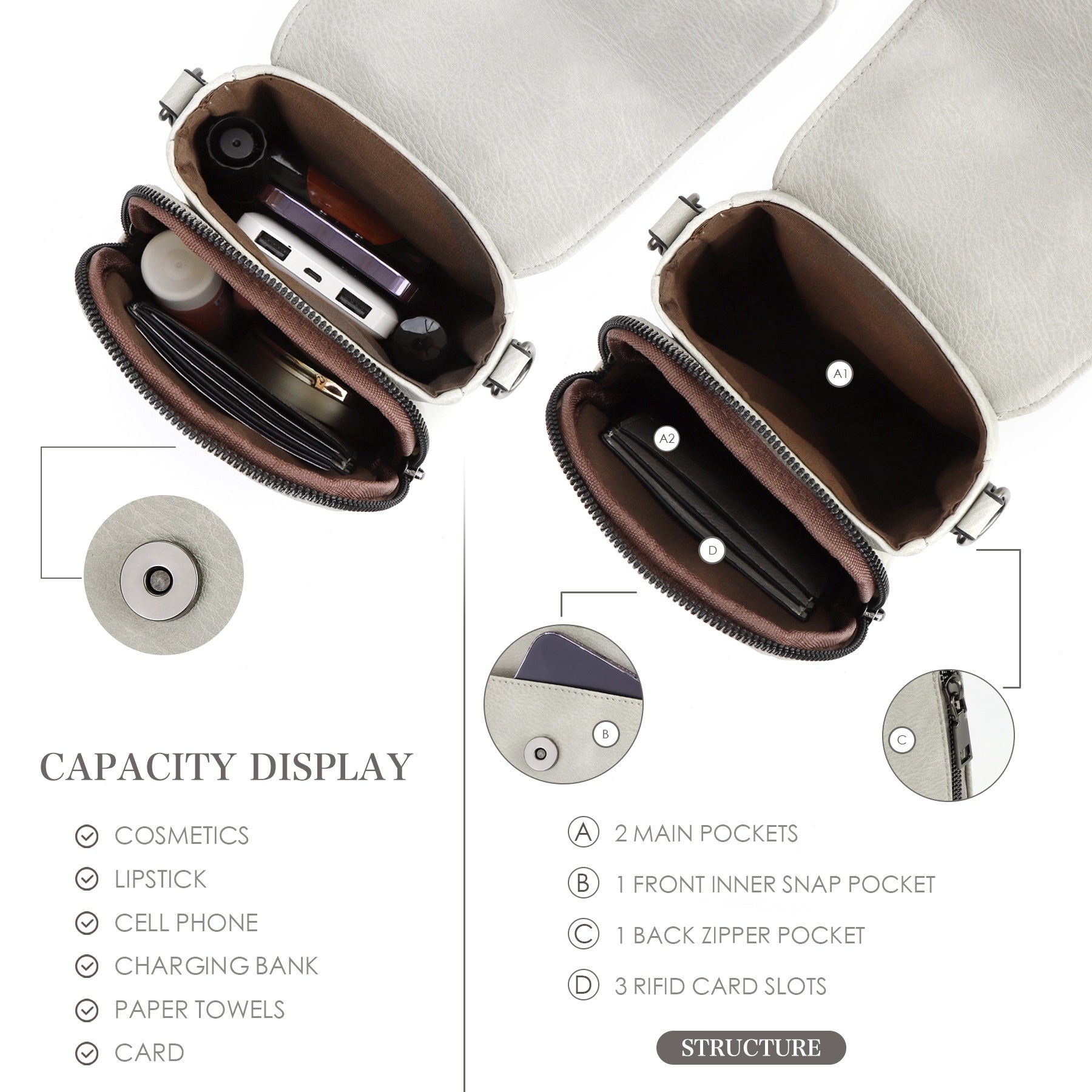 Adjustable Shoulder Strap Portable Mini Small Crossbody Bag