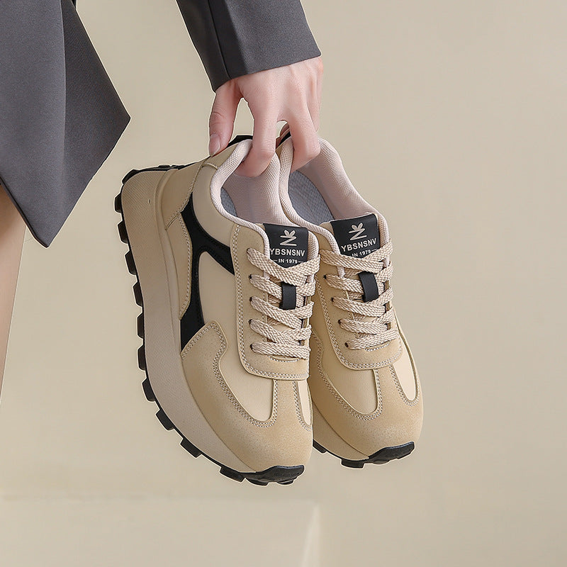 Spring Student Sports Running Leisure Platform Height Increasing Shoes