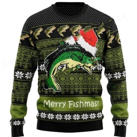 Graffiti Retro Winter 3D Digital Printing Top