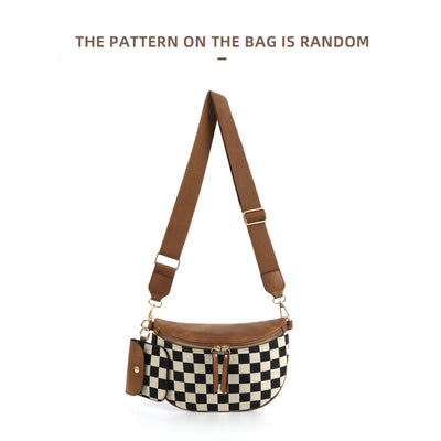 Plaid Waist Trendy All-match Messenger Bag