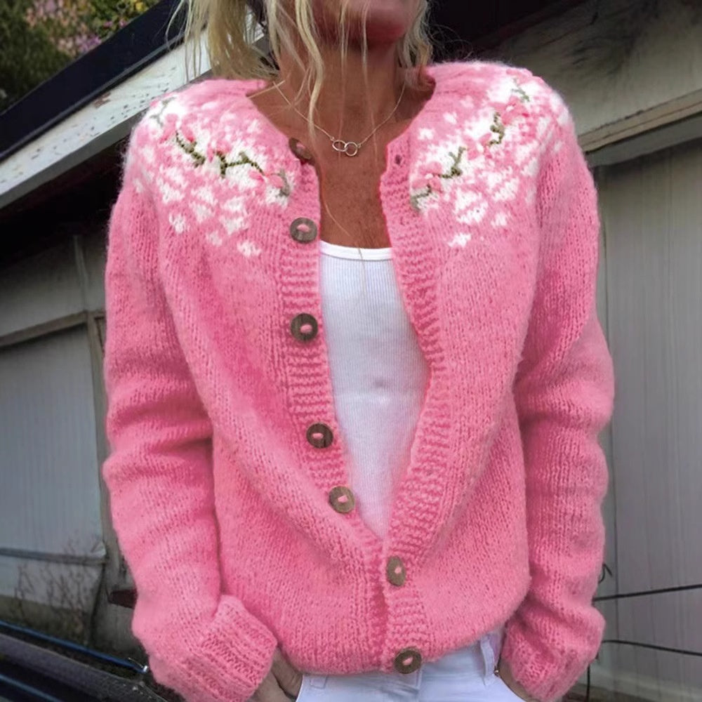 3D Digital Printing Cardigan Knitted Coat