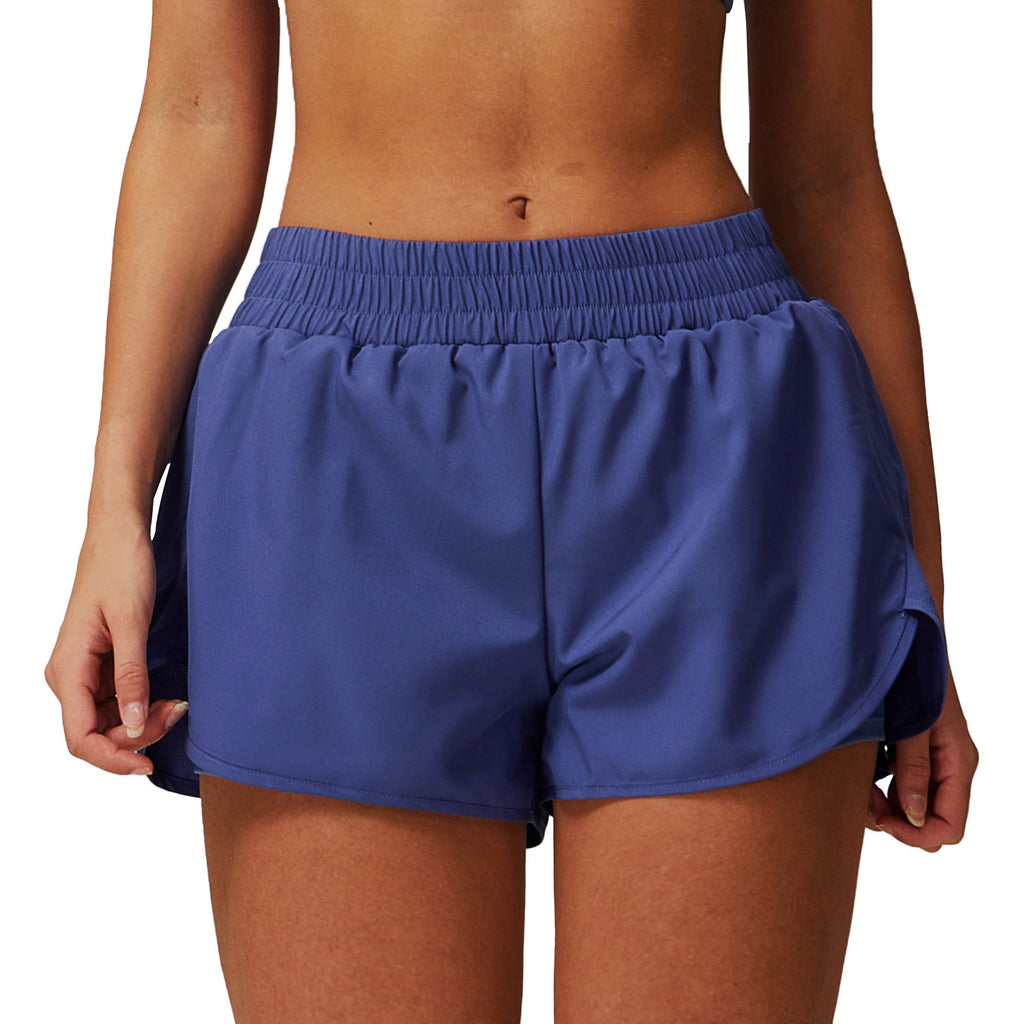 Pocket Nude Feel Quick-drying Yoga Shorts Fake Two-piece Sports