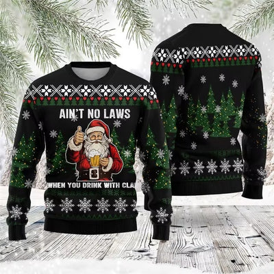Santa Claus Funny Hip Hop 3D Digital Printing Top