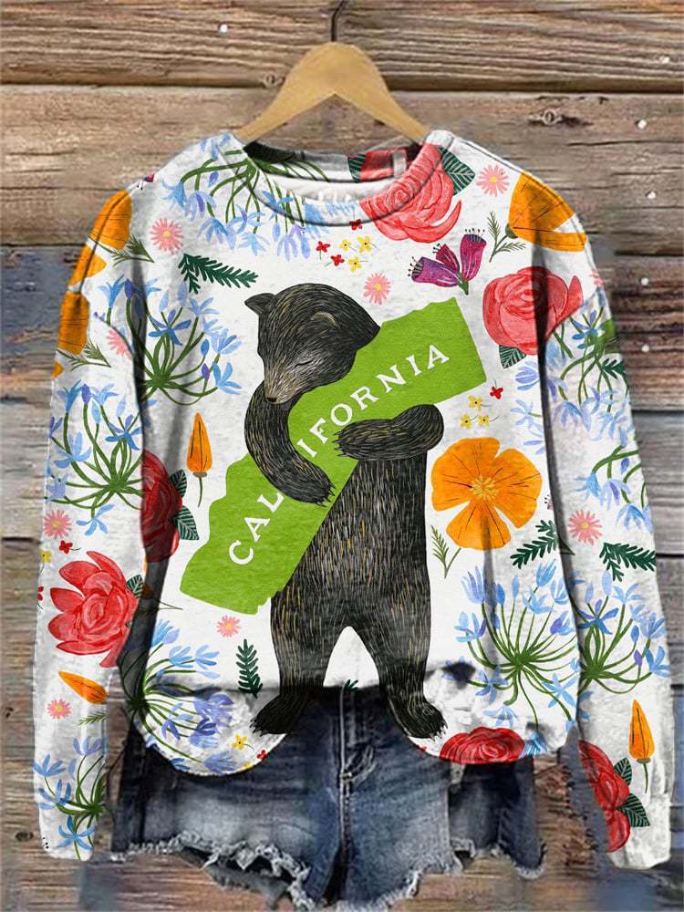 Round Neck Sweater V-neck Women's California Strong Outdoor Casual