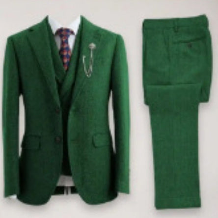 New Men's Suit Casual Three-piece Suit