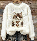 Women's Flannel Hoodie For Christmas, Autumn And Winter