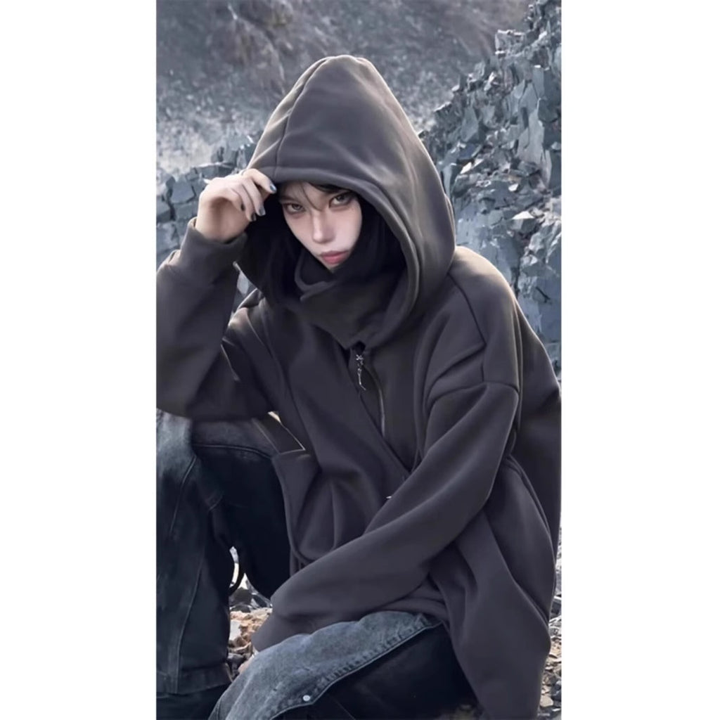 Fake Two-piece Hooded Turtleneck Sweater For Men And Women