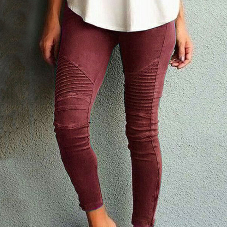 Women's Fashion Casual Skinny Pants Slim Fit Tight Elastic Pants