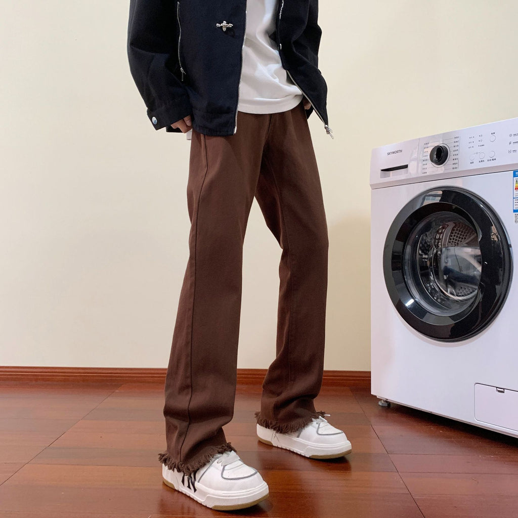 Trendy High Street Fashionable Pu Handsome Trousers