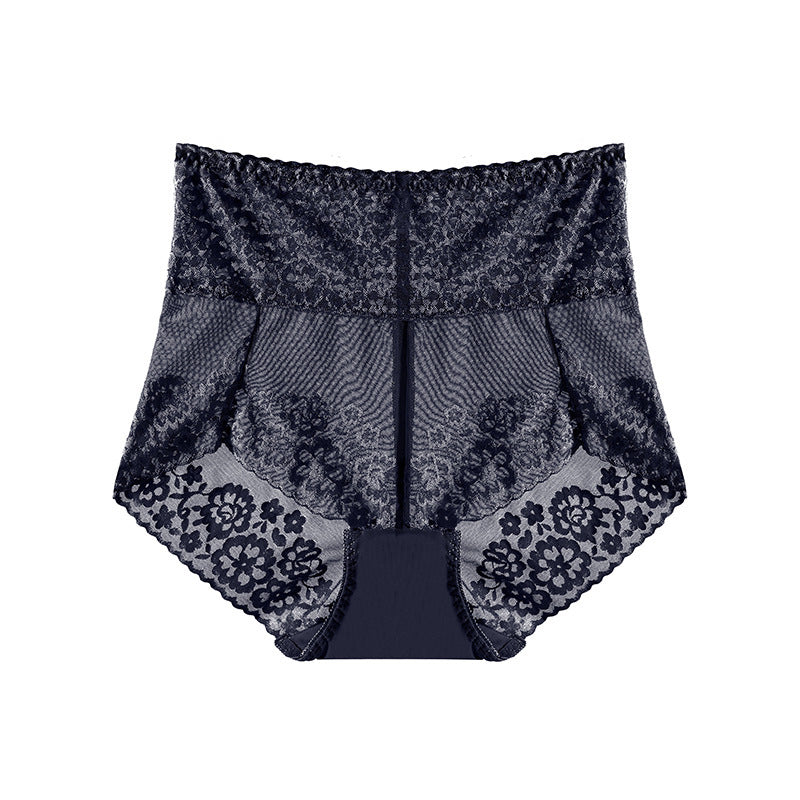 Women's Plus Size High Waist Belly Contracting Lace Underwear