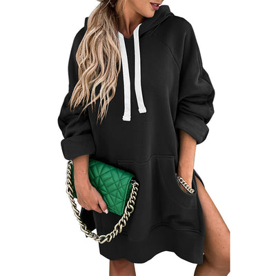 Solid Color Mid-length Loose-fitting Women's Sweater