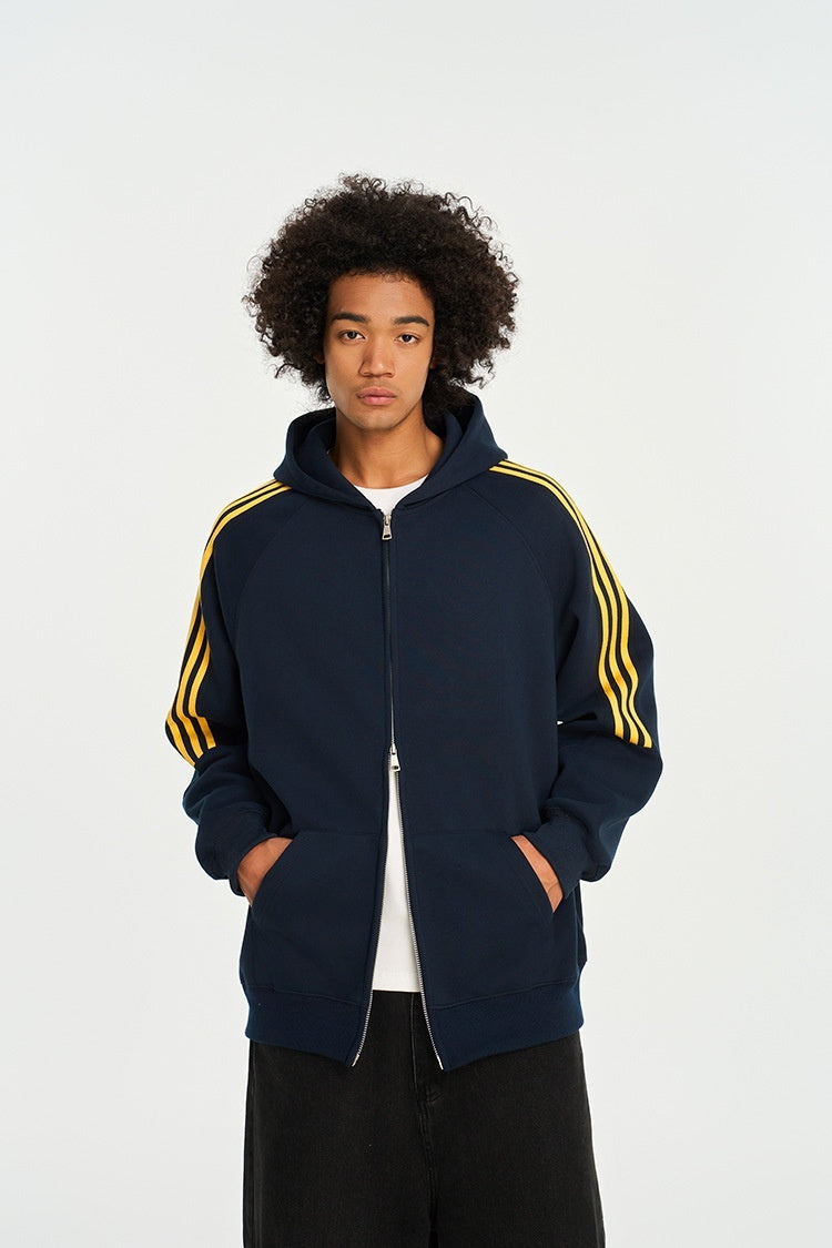 Striped Hooded Sweater For Men And Women Spring And Autumn All-matching