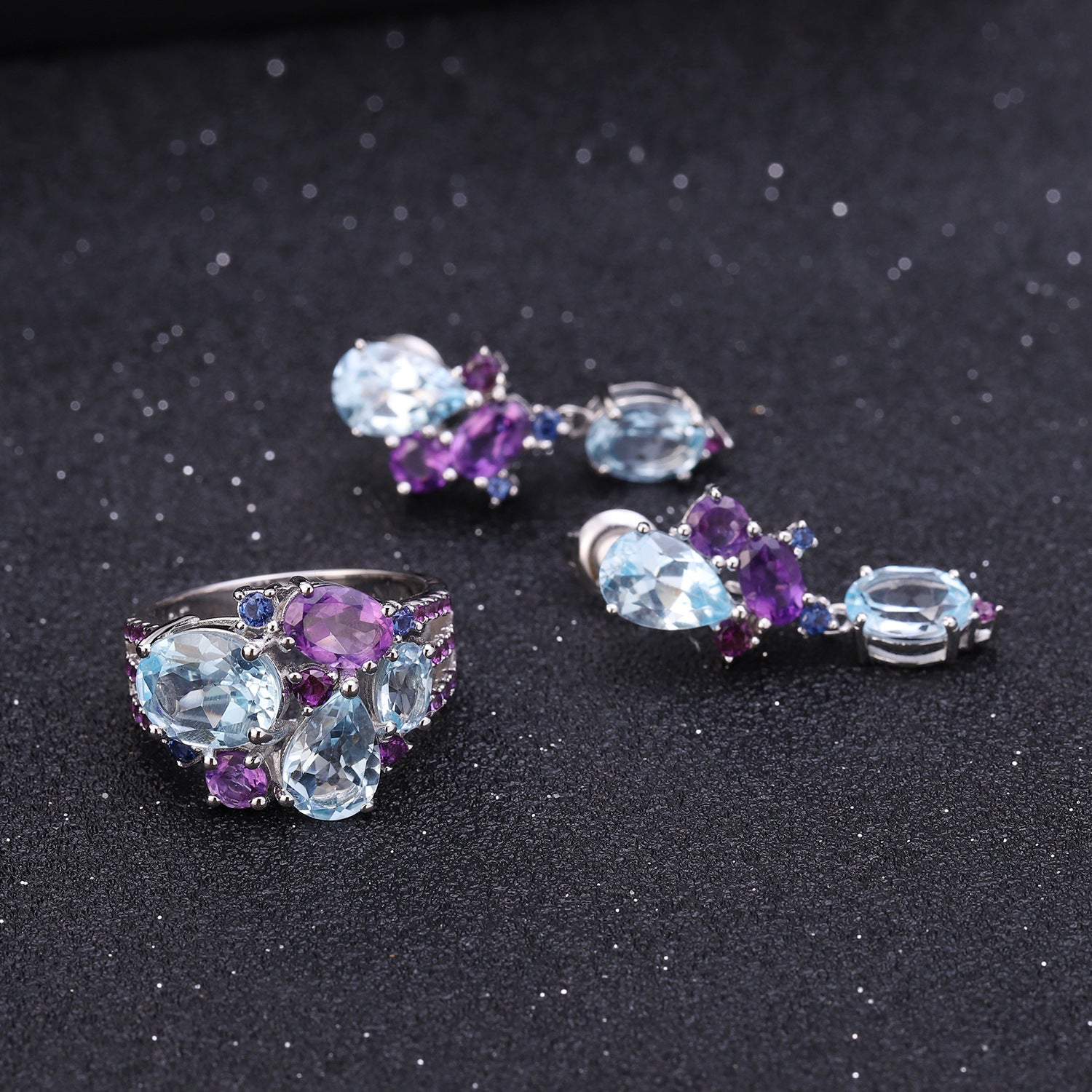 Banquet With High-grade S925 Silver Natural Topaz Earrings Earrings