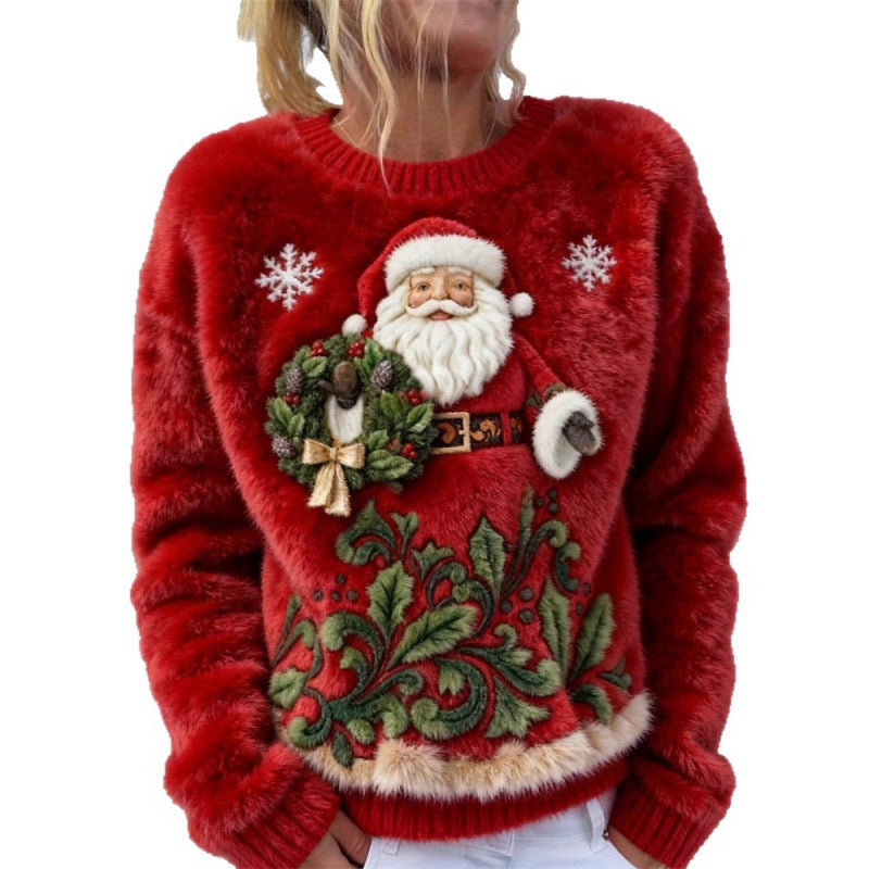 Women's Flannel Hoodie For Christmas, Autumn And Winter