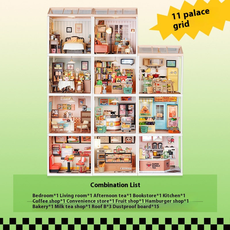 Toy Assembled Model House Christmas Gift Building Blocks