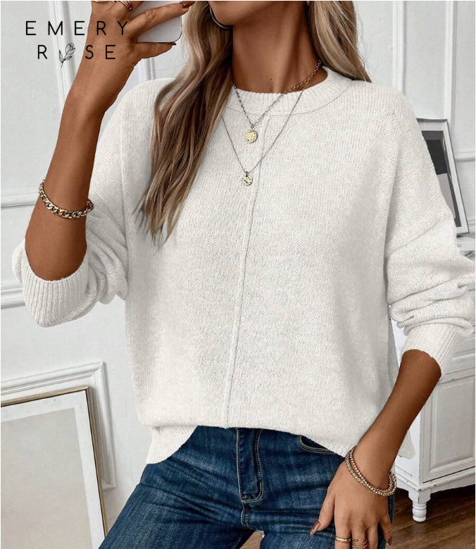Simple Women's Knitted Sweater Pullover