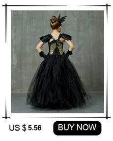 Evil Red Queen Sparkly Girls Tutu Dress Deluxe Wonderland Royal Heart Kids Halloween Fancy Dress Children Pageant Party Costume