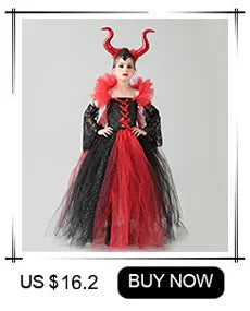 Evil Red Queen Sparkly Girls Tutu Dress Deluxe Wonderland Royal Heart Kids Halloween Fancy Dress Children Pageant Party Costume