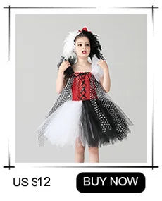 Evil Red Queen Sparkly Girls Tutu Dress Deluxe Wonderland Royal Heart Kids Halloween Fancy Dress Children Pageant Party Costume