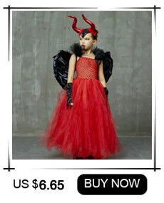 Evil Red Queen Sparkly Girls Tutu Dress Deluxe Wonderland Royal Heart Kids Halloween Fancy Dress Children Pageant Party Costume