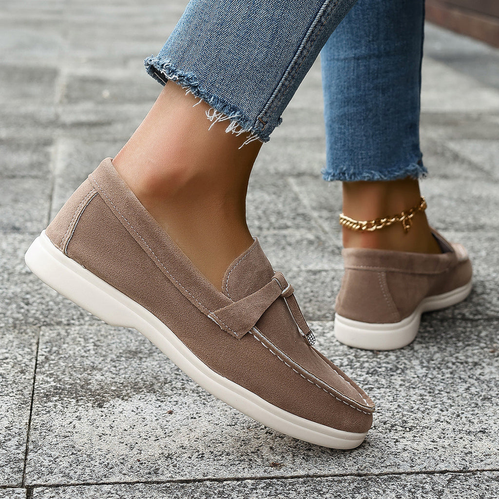 Casual One Pedal Loafer Tassel Shallow Mouth Loafers For Women