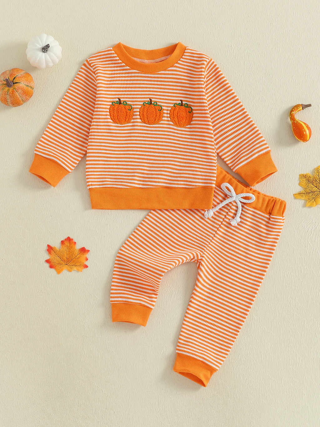 Boys Girls 2-piece Halloween Costume Short Sleeve Round Neck Printed Ghost T-shirt with Black Leggings Trick or Treat Outfit