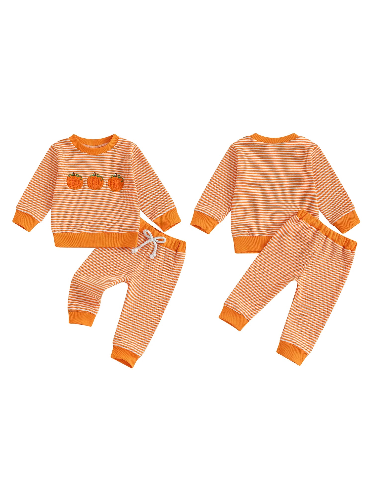 Boys Girls 2-piece Halloween Costume Short Sleeve Round Neck Printed Ghost T-shirt with Black Leggings Trick or Treat Outfit