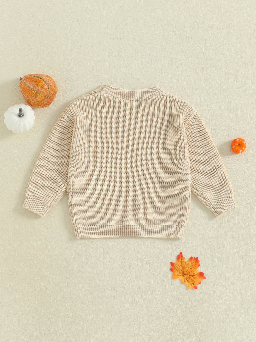 Cute Pumpkin Patch Knit Sweater Cozy Long Sleeve Crew Neck Halloween Pullover for Baby Boys and Girls Warm Infant Clothing