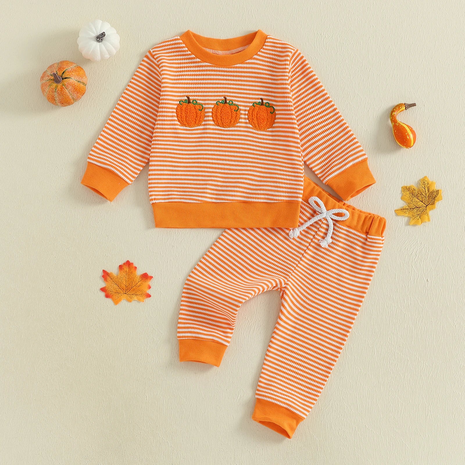 Boys Girls 2-piece Halloween Costume Short Sleeve Round Neck Printed Ghost T-shirt with Black Leggings Trick or Treat Outfit