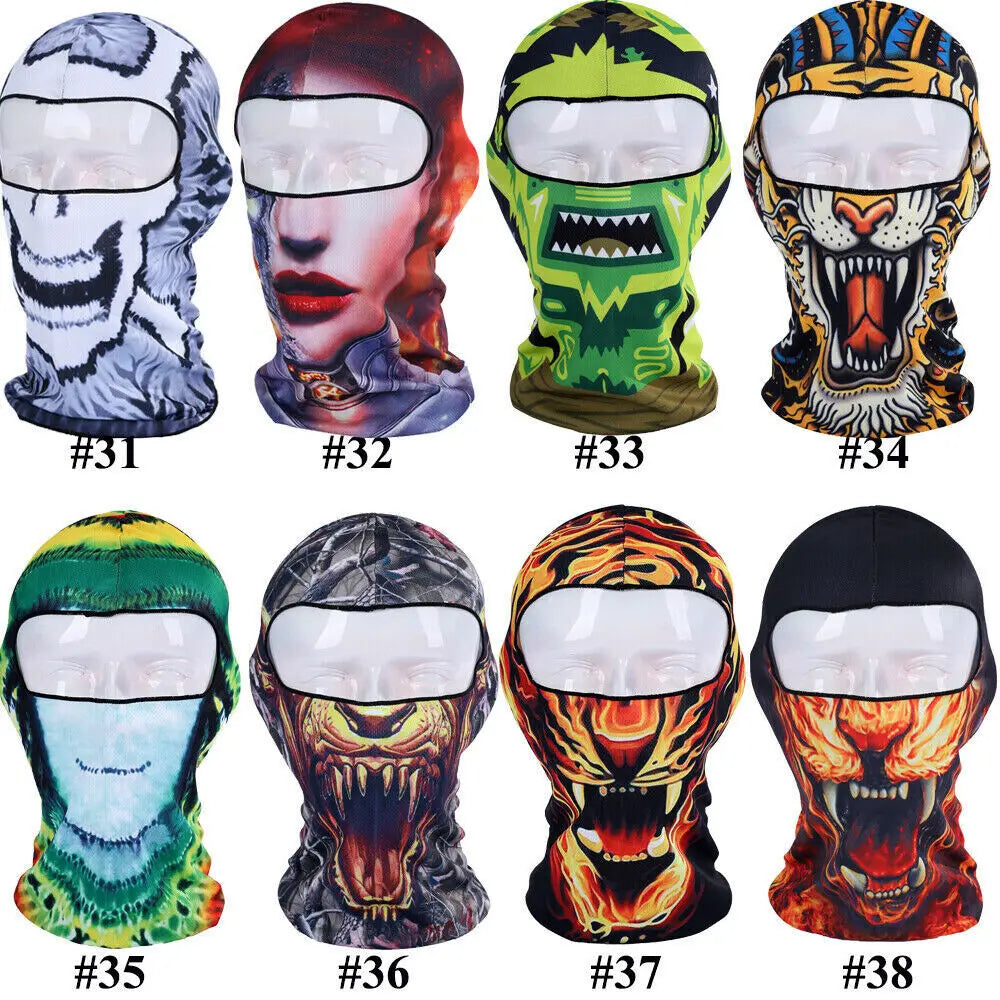 Balaclava Ski Mask Windproof Skull 3D Animal Full Face Mask Halloween Face Mask