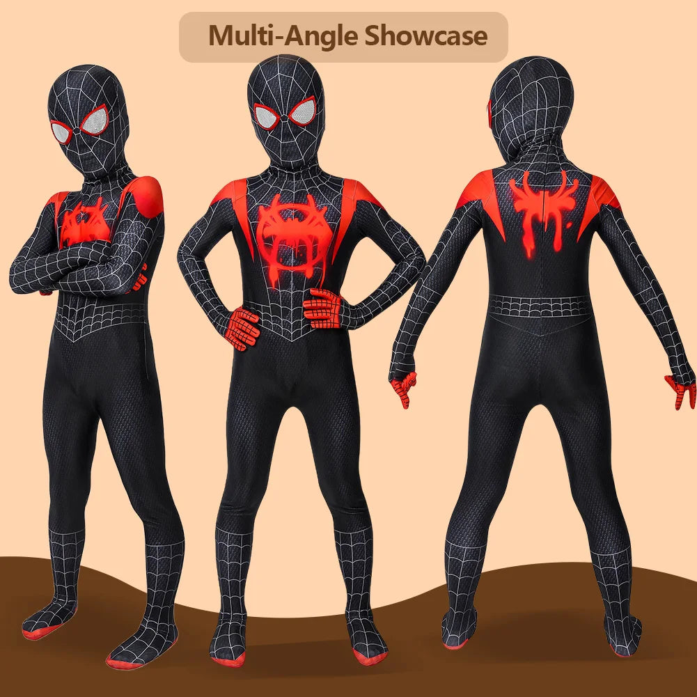 Spider Hero Cosplay Costume Spandex Bodysuit Jumpsuit Cosplay Suit for Kids Halloween Party Favors Gifts