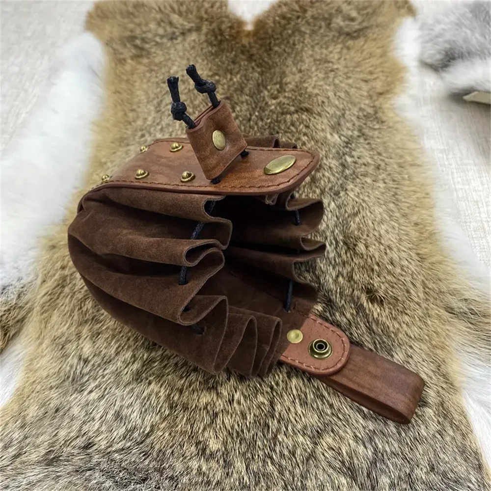 Medieval Punk Retro Waist Bag Renaissance Outdoor Belt Bag Wallet Halloween Costume Party Cosplay Hanging Pouch Coin Purse Props