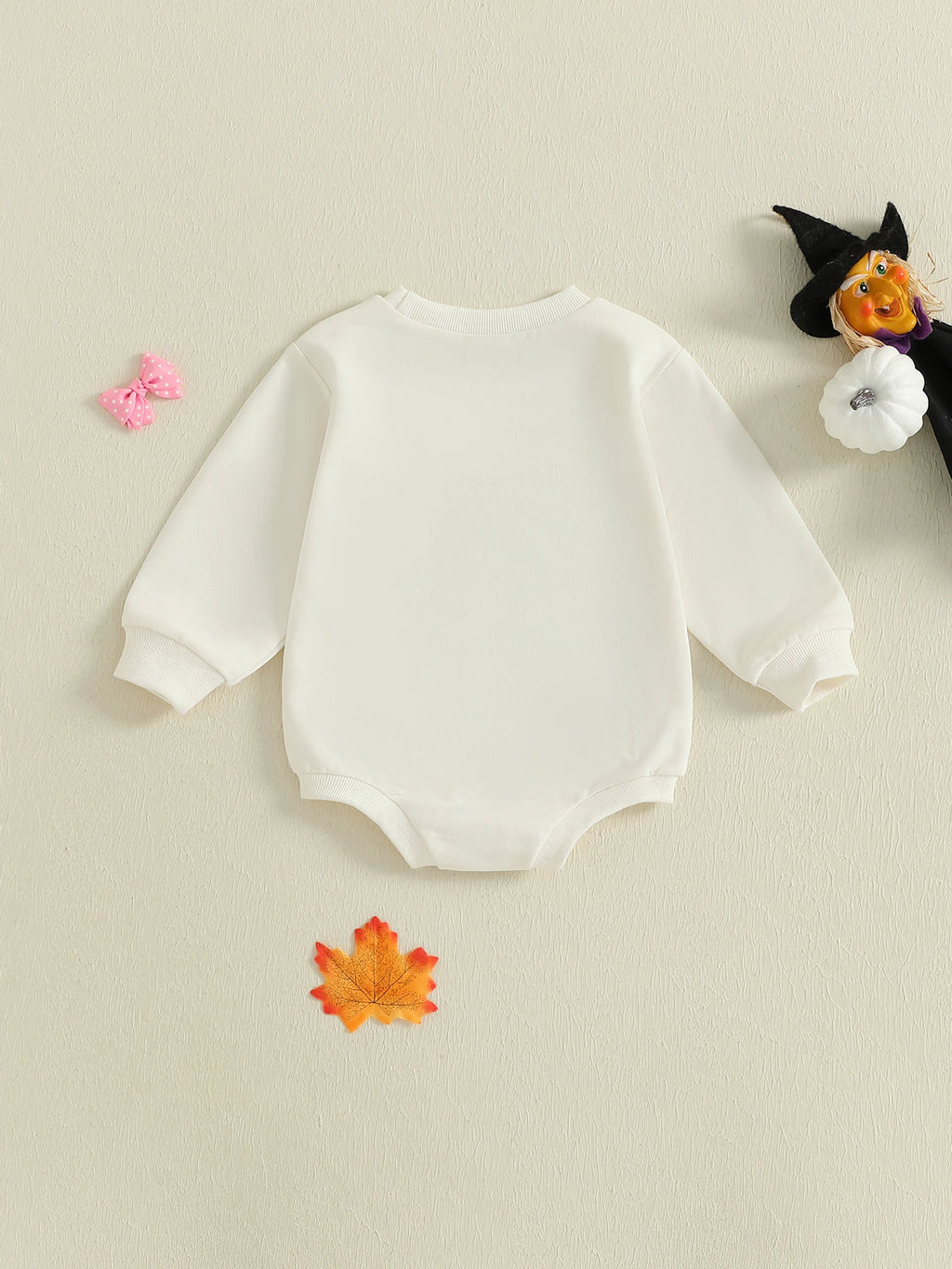 Infant Halloween Costume Long Sleeve Crew Neck Pumpkin Ghost Embroidered Jumpsuit Toddler Autumn  Baby Girl Fall Outfit