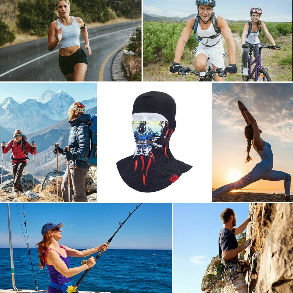 Skeleton Ghost Skull Full Face Mask Hood Biker Halloween Balaclava Face Cover  Ski Mask  Cycling Mask  Mask for Men