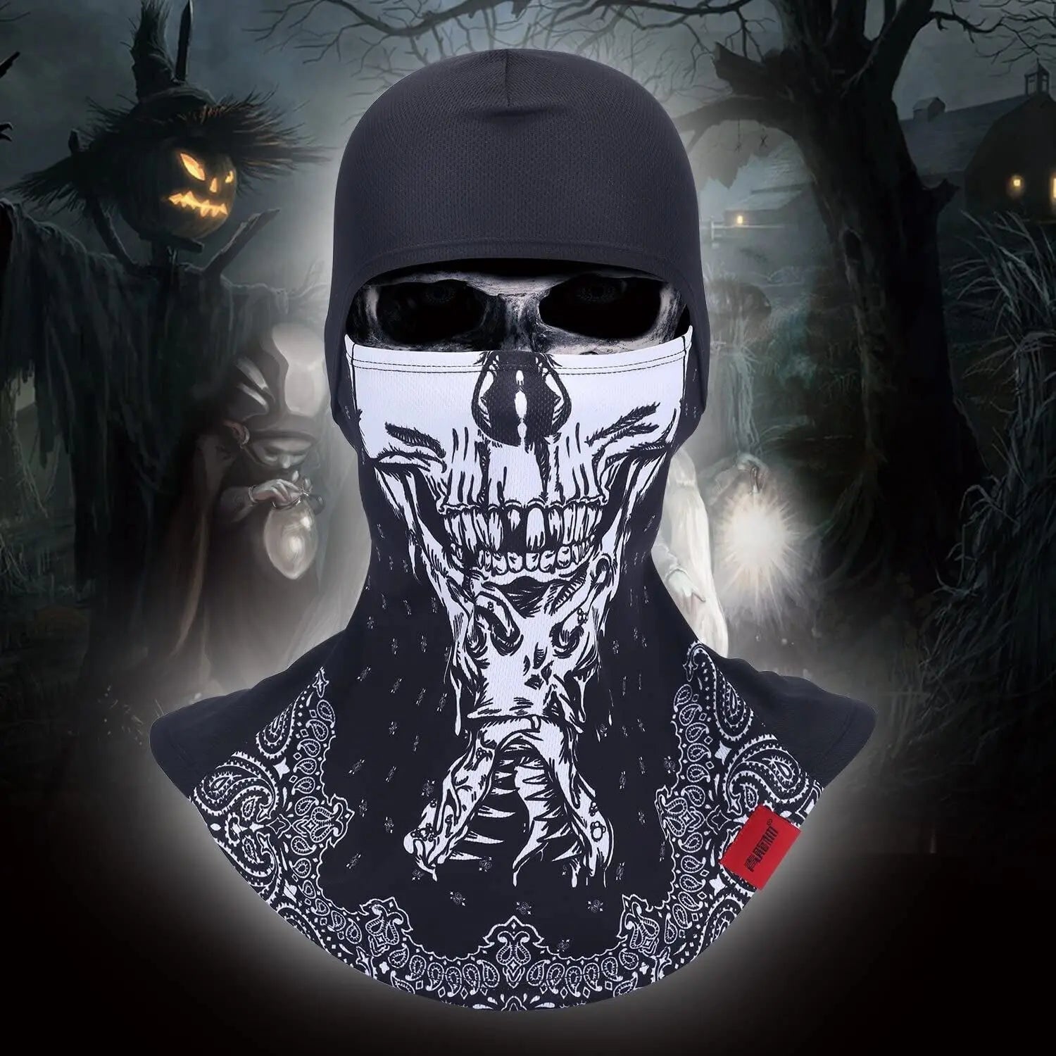 Skeleton Ghost Skull Full Face Mask Hood Biker Halloween Balaclava Face Cover  Ski Mask  Cycling Mask  Mask for Men